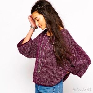 Free People Under Your Spell Chunky Boxy Sweater Size M